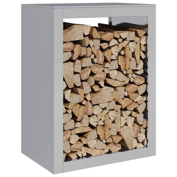 vidaXL Brennholzregal 60x40x80 cm Verzinkter Stahl