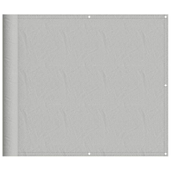 vidaXL Balkon-Sichtschutz Hellgrau 90x400 cm 100 % Polyester-Oxford