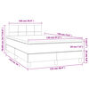 vidaXL Boxspringbett mit Matratze & LED Dunkelgrau 120x190 cm Stoff