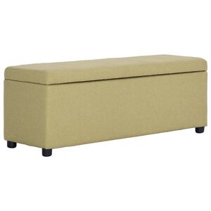 vidaXL Bank mit Staufach 116 cm Gr&uuml;n Polyester
