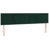 vidaXL Boxspringbett mit Matratze Dunkelgr&uuml;n 180x200 cm Samt