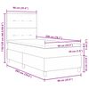 vidaXL Boxspringbett mit Matratze Dunkelgrau 90 x 200 cm Stoff