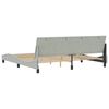 vidaXL Bettgestell ohne Matratze "Hanko" Hellgrau 200x200 cm Samt