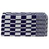 vidaXL 50-tlg. Handtuch-Set Blau und Wei&szlig; Baumwolle