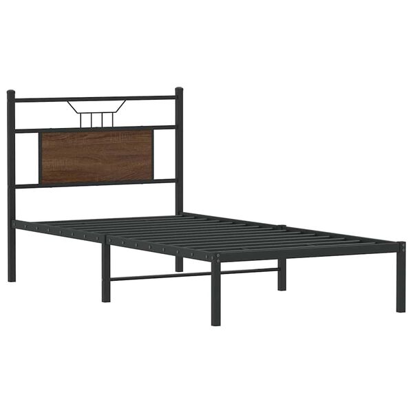 vidaXL Bettgestell ohne Matratze Braun Eiche 80x200 cm Holzwerkstoff
