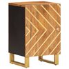 vidaXL 4-tlg. Badschrank-Set Braun und Schwarz Massivholz Mango
