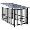 vidaXL Outdoor-Hundezwinger mit Dach Stahl 15,02 m&sup2;