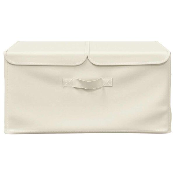 vidaXL Aufbewahrungsboxen 2 Stk. Stoff 50x30x25 cm Creme