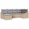 vidaXL Garten Essgruppe 6 stk. Beige und Hellgrau
