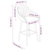 vidaXL Barhocker 2 Stk. Creme Samt