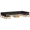 vidaXL Outdoor-Sofagarnitur 11 Stk. Wei&szlig; und Schwarz