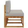 vidaXL 2 St&uuml;ck Outdoor Mittelsofa Massivholz Akazie Natur