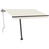 vidaXL Standmarkise Manuell Einziehbar 350x250 cm Creme