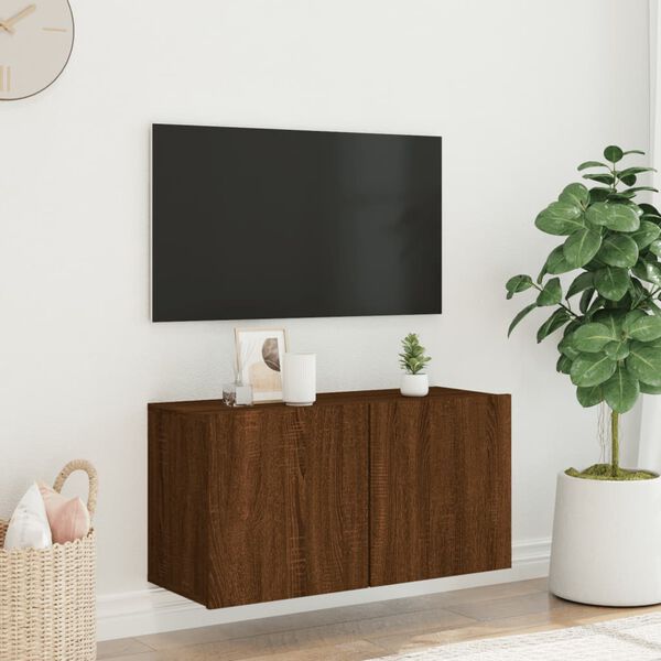 vidaXL TV-Wandschrank Braun Eichen-Optik 80x30x41 cm