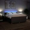 vidaXL Boxspringbett mit Matratze Dunkelbraun 200x200 cm Stoff