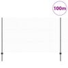 vidaXL Zaun mit Pfosten Grau 1,4 x 100 m Stahl und PVC