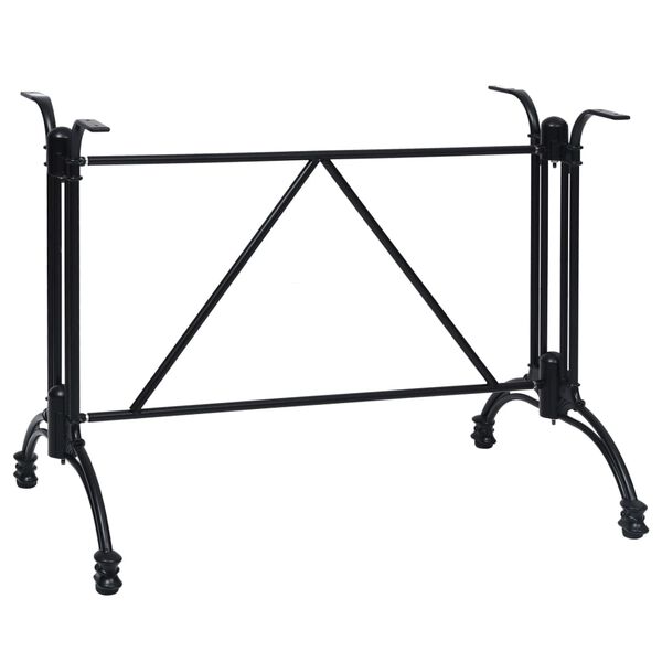 vidaXL Bistrotisch-Gestell Schwarz 93x60x72 cm Aluminiumguss