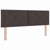 vidaXL Boxspringbett mit Matratze Dunkelbraun 160 x 200 cm Stoff