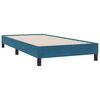 vidaXL Boxspringbett mit Matratze & LED Dunkelblau 80x210 cm Samt