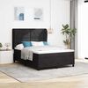 vidaXL Boxspringbett mit Matratze Schwarz 190 x 140 cm Polyester