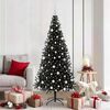 vidaXL Weihnachtsbaum mit 300 LEDs mit St&auml;nder Schwarz 180 cm PVC