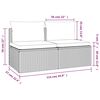 vidaXL Gartensofa 2-Sitzer mit Kissen Grau Poly Rattan
