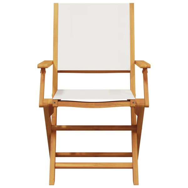 vidaXL 3-tlg. Bistro-Set Cremewei&szlig; Stoff und Massivholz