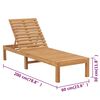 vidaXL Sonnenliegen 2 Stk. Massivholz Teak
