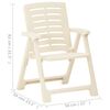vidaXL Gartenst&uuml;hle 2 Stk. Kunststoff Wei&szlig;