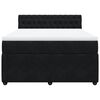 vidaXL Boxspringbett mit Matratze Schwarz 140x200 cm Samt