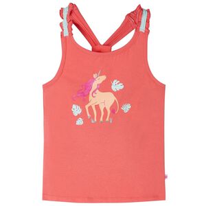 vidaXL Kinder-Tanktop Korallenrosa 116