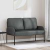 vidaXL Sofas mit Kissen 110cm Dunkelgrau Sperrholz