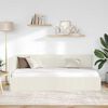 vidaXL Eckbettgestell mit Kopfteil Creme 90 cm x 200 cm Samt