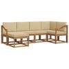 vidaXL Outdoor-Sofagarnitur 6 Stk. Natur und Beige