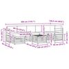 vidaXL Sofagarnituren 8 pcs Natur und Anthrazit Massivholz Akazie