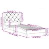 vidaXL Bettgestell ohne Matratze Creme 90x190 cm Stoff