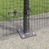 vidaXL Zaunpfosten Grau 50 x 1,4 m (Masche 19 x 19 mm) Stahl und PVC