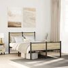vidaXL Metallbett ohne Matratze Sonoma-Eiche 120x200 cm
