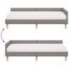 vidaXL Eckbettgestell mit Matratze mit Matratze 2 pcs Taupe Stoff