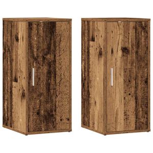 vidaXL Schuhschr&auml;nke 2 Stk. Altholz-Optik 32x35x70 cm Holzwerkstoff