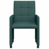 vidaXL Esszimmerst&uuml;hle mit Rollen 2 pcs Dunkelgr&uuml;n 58 x 65 x 94 cm