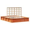 vidaXL Bettrahmen Wachsbraun 150 x 200 cm Massives Kiefernholz