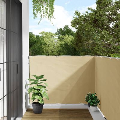 vidaXL Balkon-Sichtschutz Creme 1000x120 cm PVC