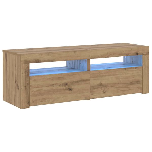 vidaXL TV-Schrank mit LED Artisan-Eiche 120x35x40 cm Holzwerkstoff