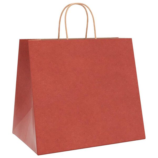 vidaXL Papiertragetaschen 250 Stk. mit Henkeln Rot 32x22x28 cm