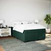 vidaXL Boxspringbett mit Matratze Dunkelgr&uuml;n 160x200 cm Samt