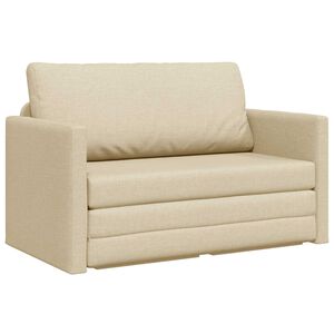 vidaXL Schlafsofa Creme 124 x 71 x 78 cm Stoff