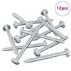 vidaXL Holzschraube 12 Stk. Silber 9,8 x 53 mm Stahl