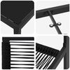 vidaXL Garten Essgruppe 5 pcs Schwarz Pulverbeschichteter Stahl