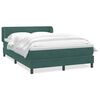 vidaXL Boxspringbett mit Matratze Dunkelgr&uuml;n 140x220 cm Samt